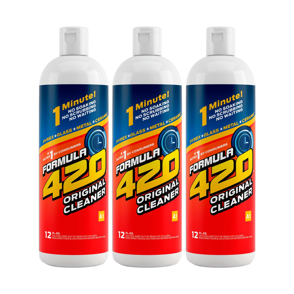Bong Cleaner - A1 - Formula 420 Original Cleaner - 3 Pack - Best Bong Cleaner - Glass Pipe Cleaner