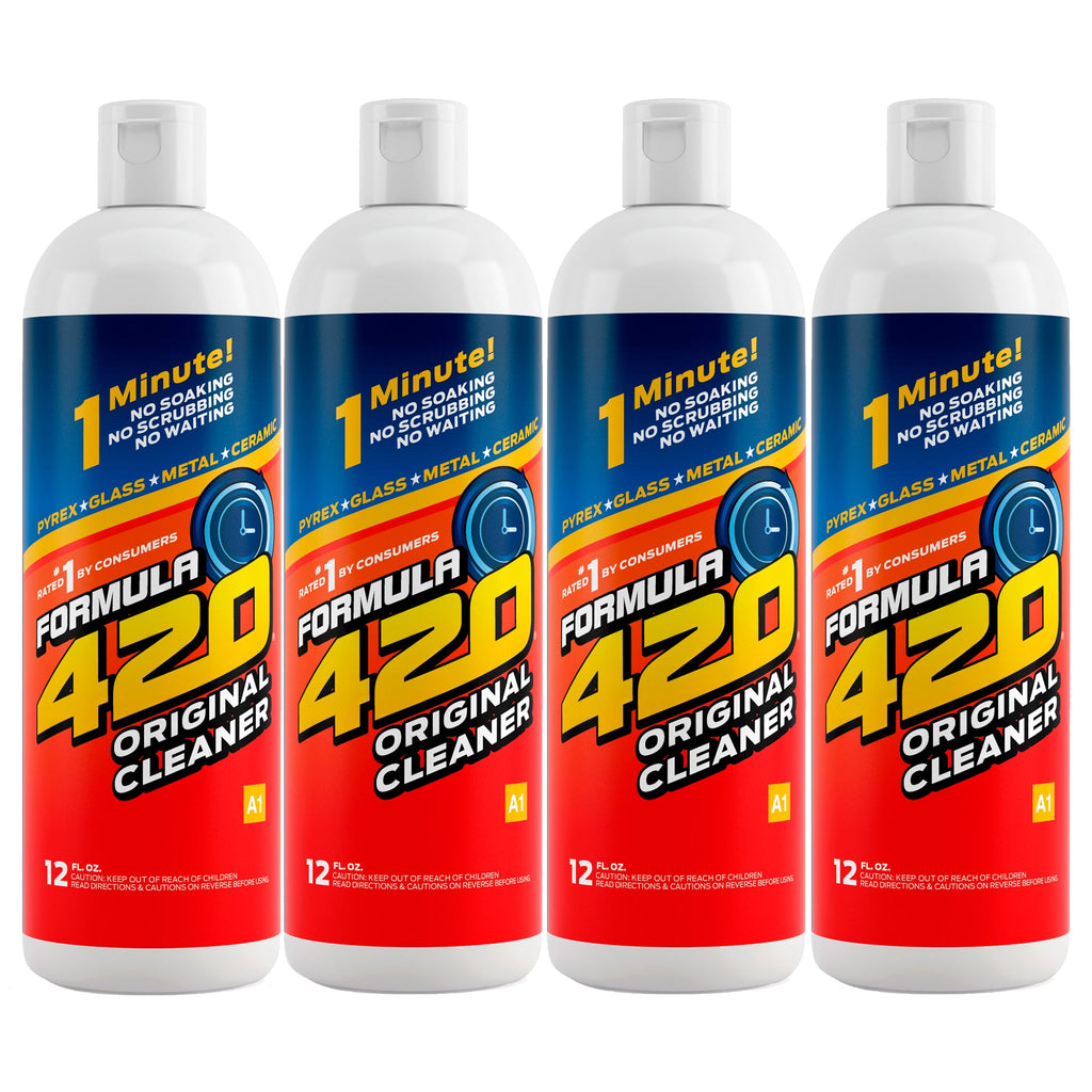 Bong Cleaner - A1 - Formula 420 Original Cleaner - 4 Pack - Best Bong Cleaner - Glass Pipe Cleaner