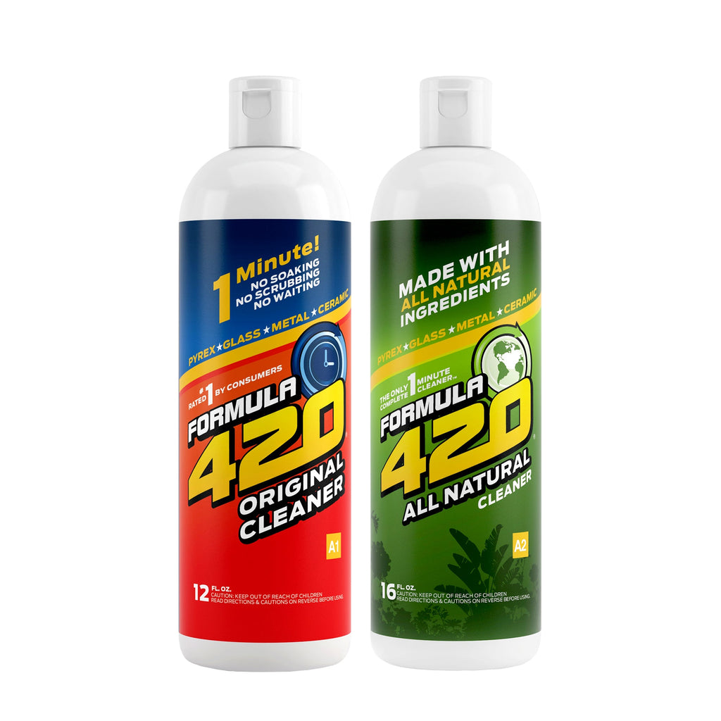 Bong Cleaner - A1 - Formula 420 Original Cleaner & A2 - Formula 420 All Natural Cleaner - Best Bong Cleaner - Glass Pipe Cleaner