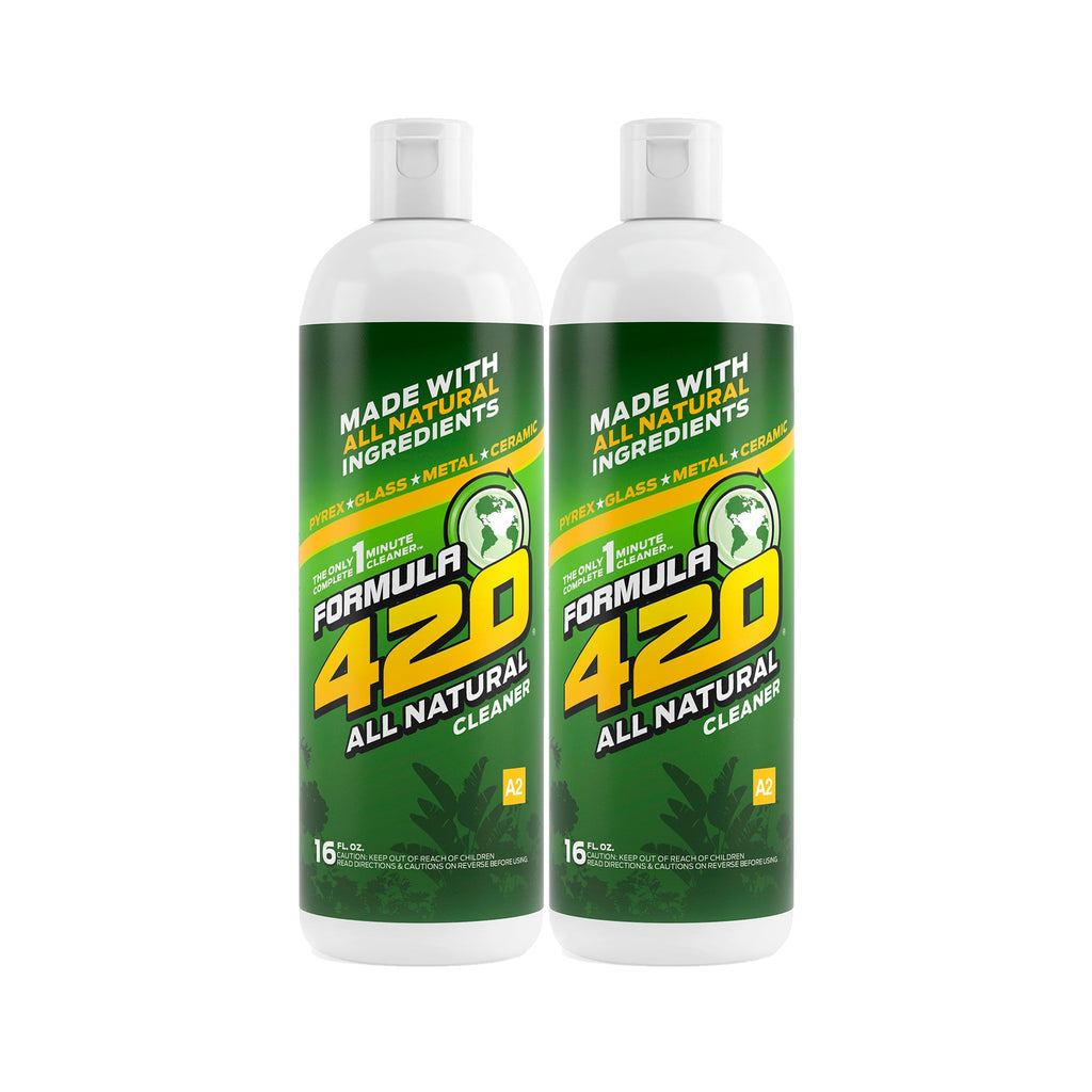 Bong Cleaner - A2 - Formula 420 All Natural 2 Pack - Best Bong Cleaner - Glass Pipe Cleaner