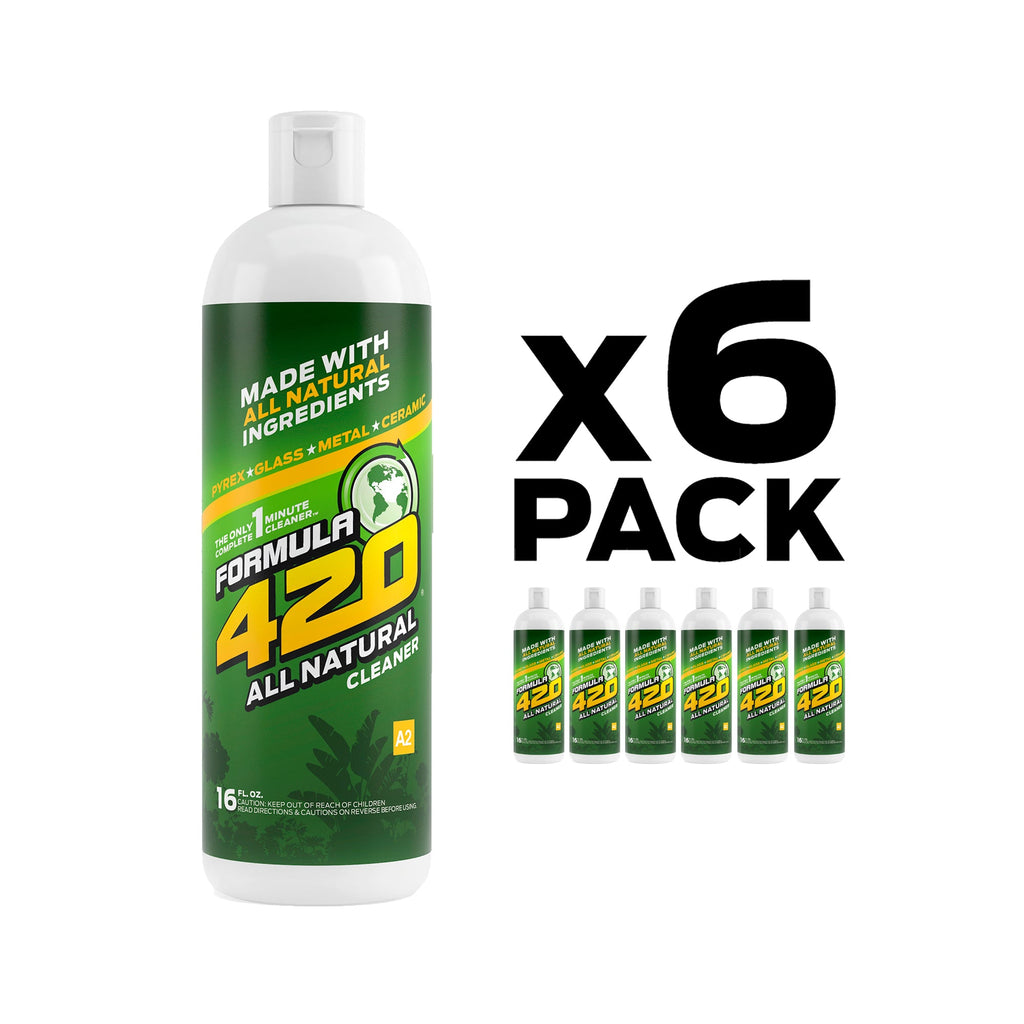 Bong Cleaner - A2 - Formula 420 All Natural - 6 Pack - Best Bong Cleaner - Glass Pipe Cleaner