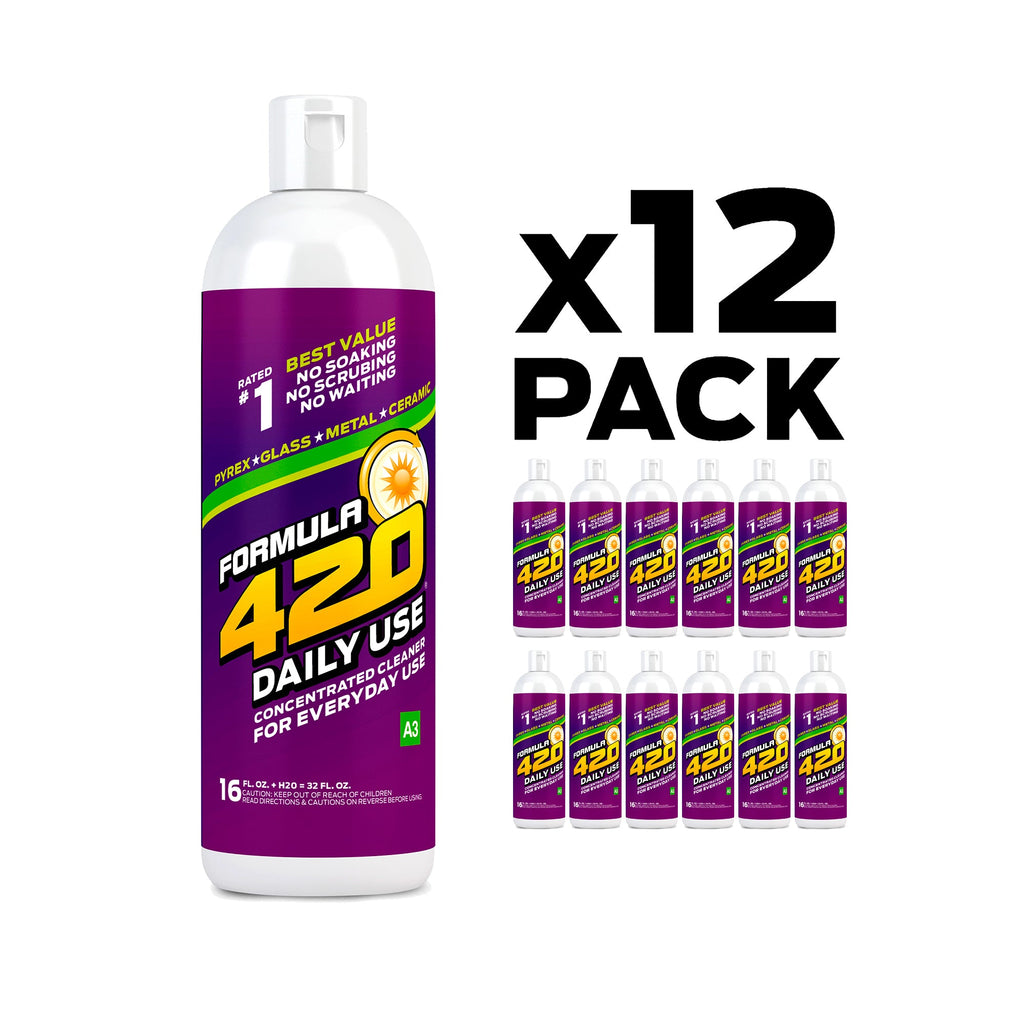 Bong Cleaner - A3 – FORMULA 420 DAILY USE CONCENTRATE - 12 PACK - Best Bong Cleaner - Glass Pipe Cleaner