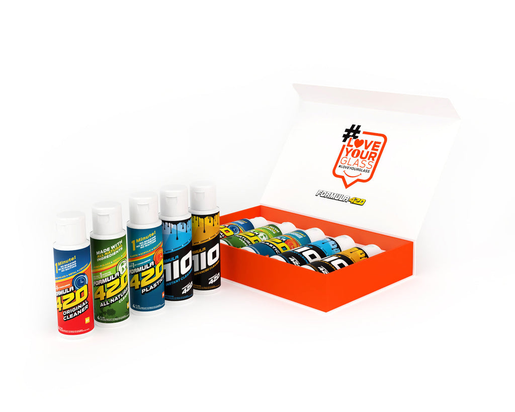 Bong Cleaner - Formula 420 & Formula 710 Limited Edition Gift Set - 5 Pack of Cleaners - 4oz Magnet - Best Bong Cleaner - Glass Pipe Cleaner
