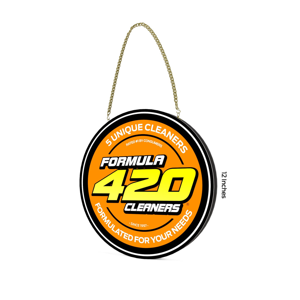 Bong Cleaner - FORMULA 420 LED HANGING SIGN 12" - Best Bong Cleaner - Glass Pipe Cleaner