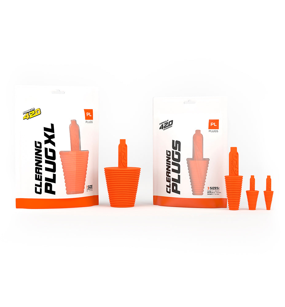 Bong Cleaner - PL - Formula 420 Cleaning Plugs - Set of 4 Sizes - Best Bong Cleaner - Glass Pipe Cleaner