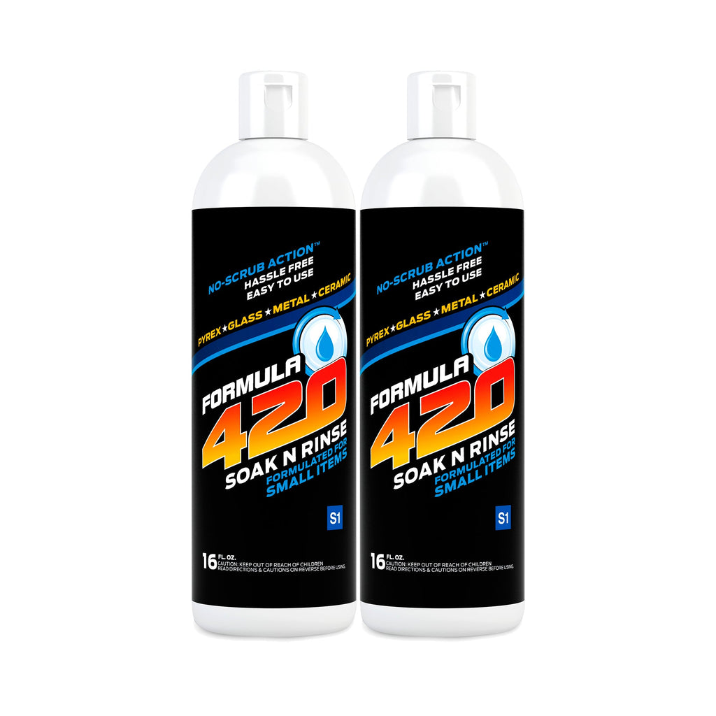 Bong Cleaner - S1 – Formula 420 Soak-N-Rinse 2 PACK - Best Bong Cleaner - Glass Pipe Cleaner